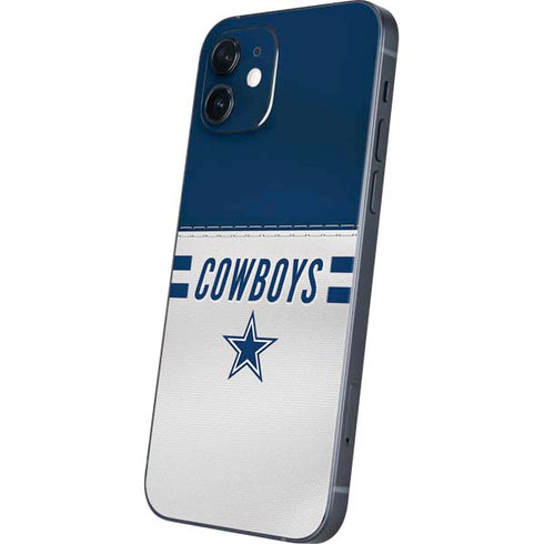 NFL Dallas Cowboys White Striped iPhone 12 Skin