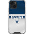 NFL Dallas Cowboys White Striped iPhone 13 Mini Clear Case