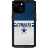 NFL Dallas Cowboys White Striped iPhone 13 Mini Waterproof Case
