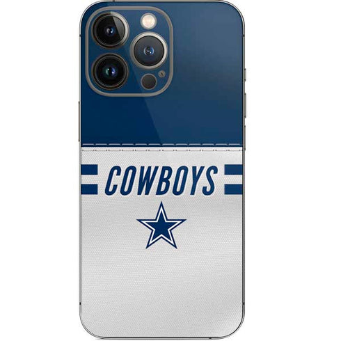 NFL Dallas Cowboys White Striped iPhone 13 Pro Skin