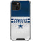 NFL Dallas Cowboys White Striped iPhone 14 Clear Case