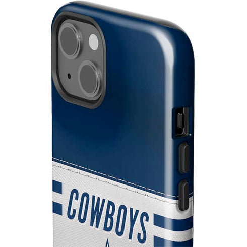 NFL Dallas Cowboys White Striped iPhone 14 Plus Impact Case