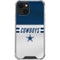 NFL Dallas Cowboys White Striped iPhone 15 Plus Clear Case