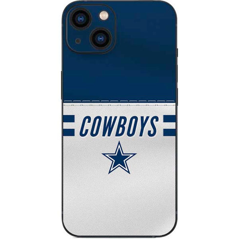 NFL Dallas Cowboys White Striped iPhone 14 Plus Skin
