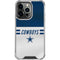 NFL Dallas Cowboys White Striped iPhone 15 Pro Clear Case