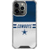 NFL Dallas Cowboys White Striped iPhone 15 Pro Clear Case