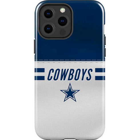 NFL Dallas Cowboys White Striped iPhone 15 Pro Max Impact Case
