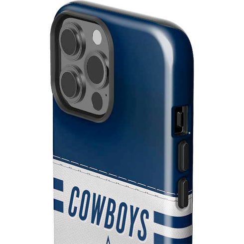 NFL Dallas Cowboys White Striped iPhone 15 Pro Max Impact Case