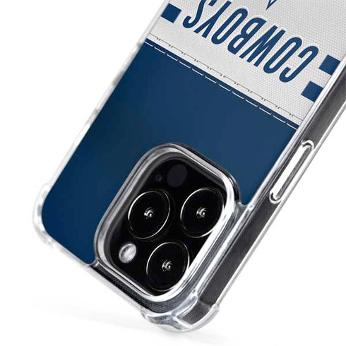 NFL Dallas Cowboys White Striped iPhone 15 Pro Max MagSafe Case