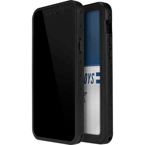 NFL Dallas Cowboys White Striped iPhone 14 Pro Max Waterproof Case