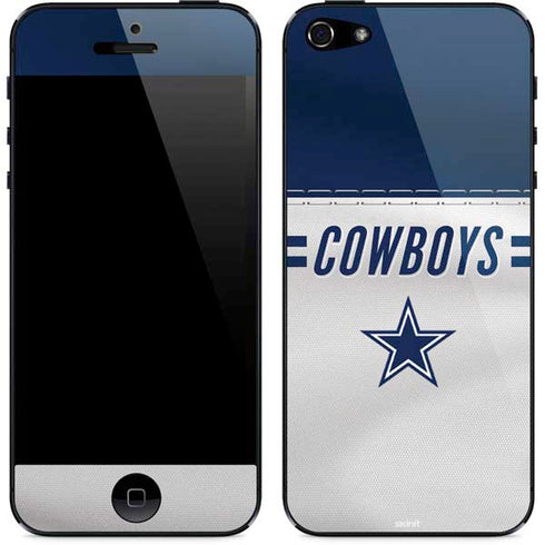 NFL Dallas Cowboys White Striped iPhone 5/5s/5SE Skin