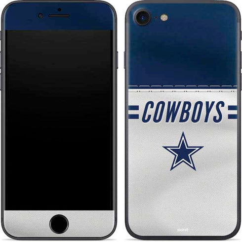NFL Dallas Cowboys White Striped iPhone 7 Skin