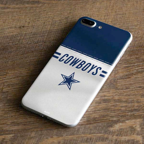 NFL Dallas Cowboys White Striped iPhone 8 Plus Skin