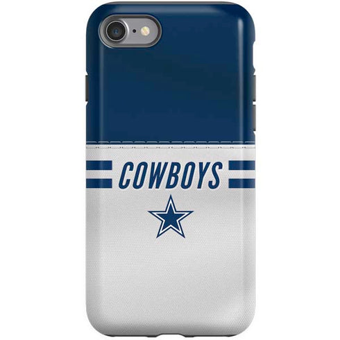 NFL Dallas Cowboys White Striped iPhone SE (2nd & 3rd Gen) Pro Case