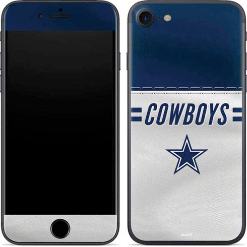 NFL Dallas Cowboys White Striped iPhone SE (2nd & 3rd Gen) Skin