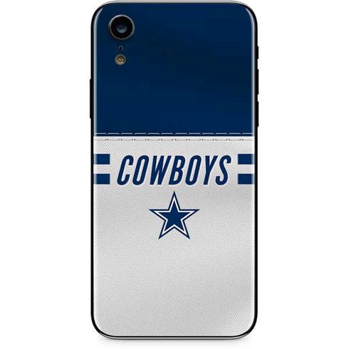 NFL Dallas Cowboys White Striped iPhone XR Skin