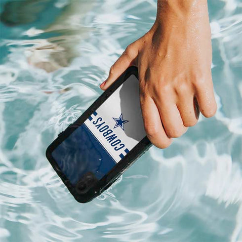NFL Dallas Cowboys White Striped iPhone XR Waterproof Case