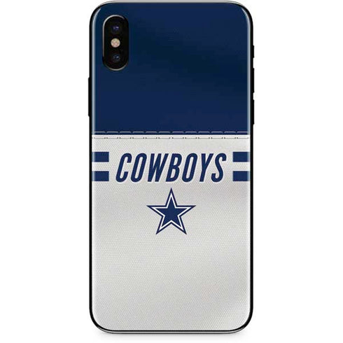 NFL Dallas Cowboys White Striped iPhone XS Max Skin