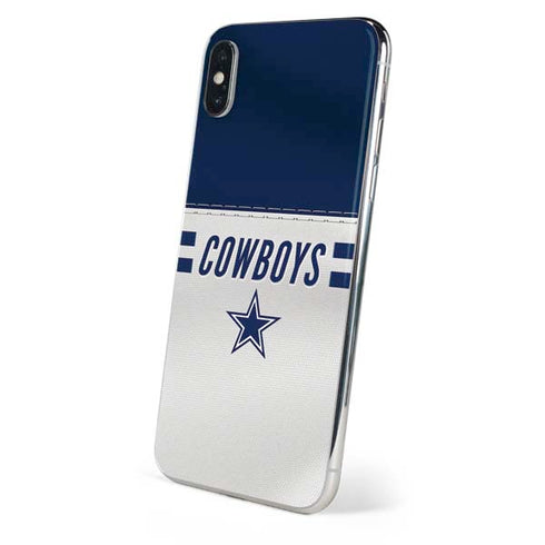 NFL Dallas Cowboys White Striped iPhone XS Skin