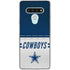 NFL Dallas Cowboys White Striped LG Stylo 6 Clear Case