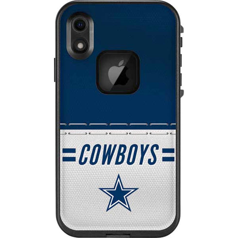 NFL Dallas Cowboys White Striped LifeProof Fre iPhone Skin