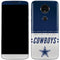 NFL Dallas Cowboys White Striped Moto E5 Plus Skin