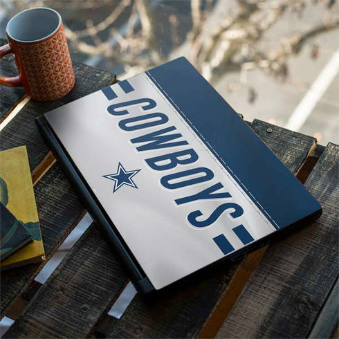 NFL Dallas Cowboys White Striped MSI GS65 Stealth Laptop Skin