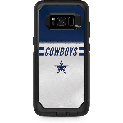 NFL Dallas Cowboys White Striped Otterbox Commuter Galaxy Skin