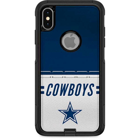 NFL Dallas Cowboys White Striped Otterbox Commuter iPhone Skin