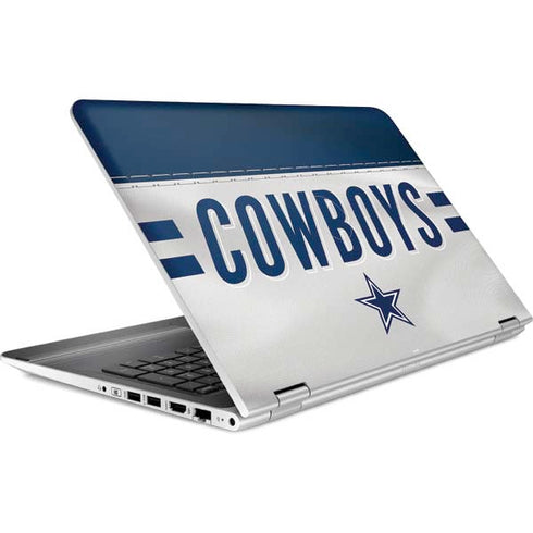 NFL Dallas Cowboys White Striped HP Pavilion Skin