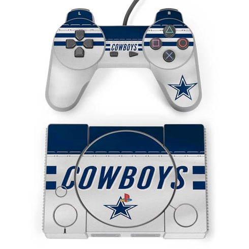 NFL Dallas Cowboys White Striped PlayStation Classic Bundle Skin