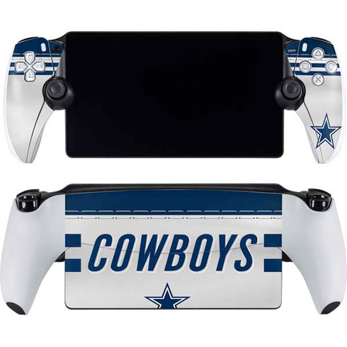NFL Dallas Cowboys White Striped PlayStation Portal Remote Player Skin