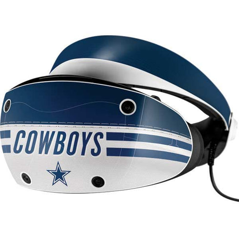 NFL Dallas Cowboys White Striped PlayStation VR2 Skin