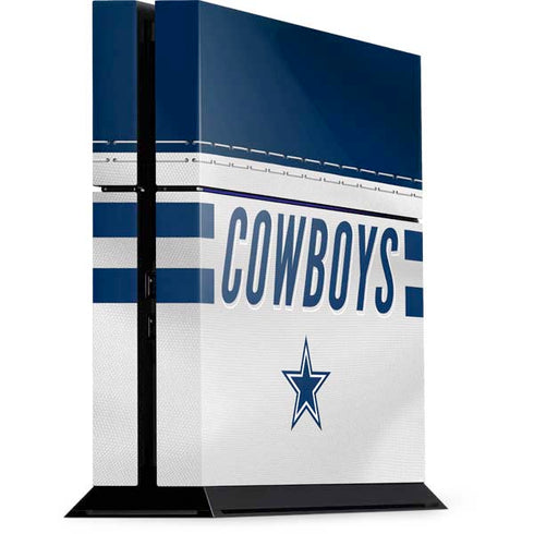 NFL Dallas Cowboys White Striped PS4 Console Skin