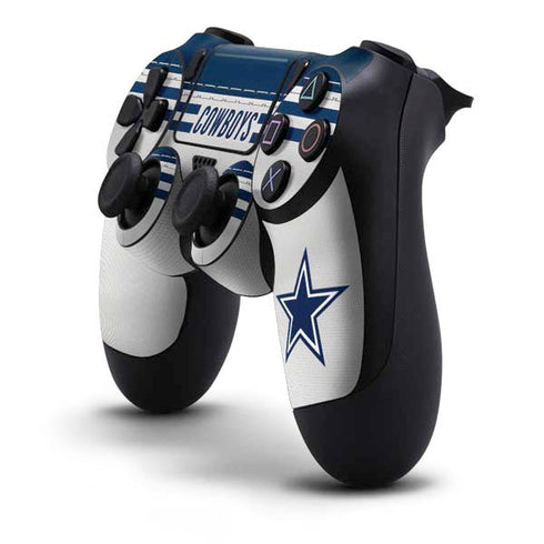 NFL Dallas Cowboys White Striped PS4 Pro/Slim Controller Skin