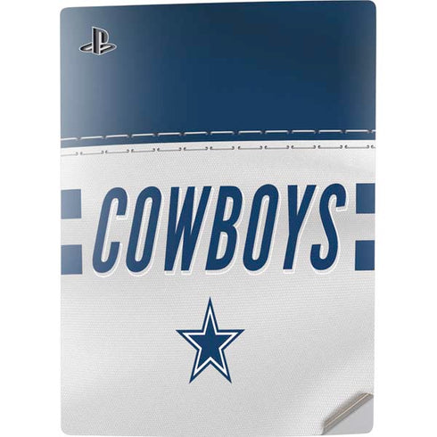 NFL Dallas Cowboys White Striped PS5 Digital Edition Console Skin