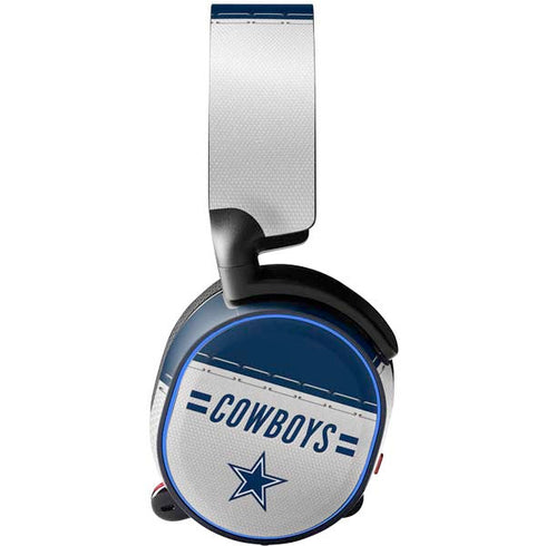 NFL Dallas Cowboys White Striped SteelSeries Arctis 3 Skin
