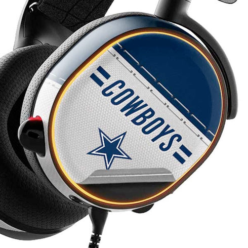NFL Dallas Cowboys White Striped SteelSeries Arctis 3 Skin