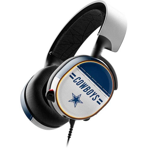 NFL Dallas Cowboys White Striped SteelSeries Arctis 5 Skin