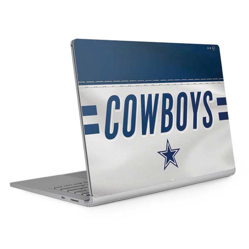 NFL Dallas Cowboys White Striped Surface Book 2 15in Skin
