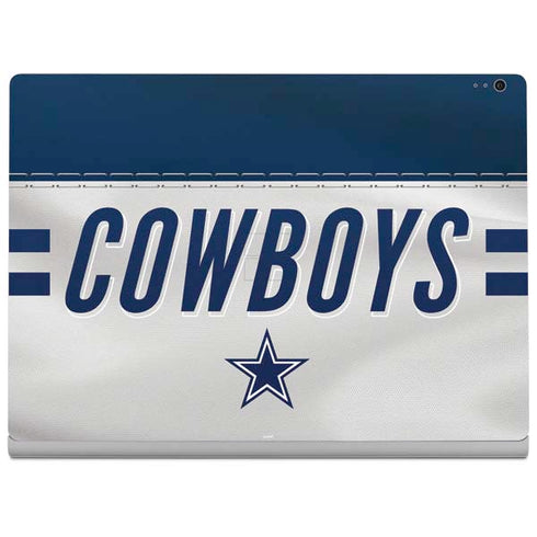 NFL Dallas Cowboys White Striped Surface Book 2 15in Skin