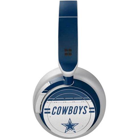 NFL Dallas Cowboys White Striped Surface Headphones Skin