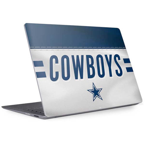 NFL Dallas Cowboys White Striped Surface Laptop 2 Skin