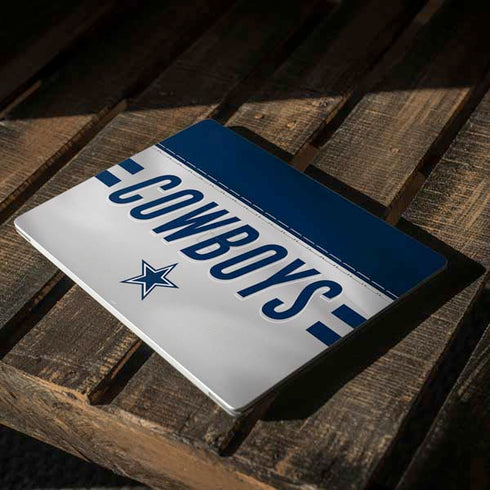 NFL Dallas Cowboys White Striped Surface Laptop 2 Skin
