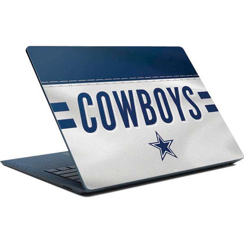 NFL Dallas Cowboys White Striped Surface Laptop Skin