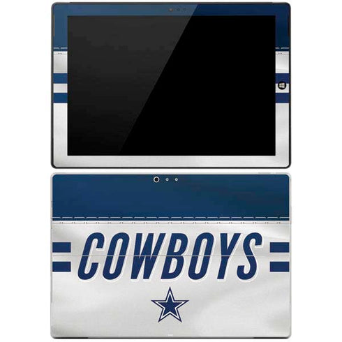 NFL Dallas Cowboys White Striped Surface Pro 3 Skin