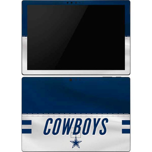 NFL Dallas Cowboys White Striped Surface Pro 6 Skin