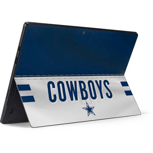 NFL Dallas Cowboys White Striped Surface Pro 7 Skin