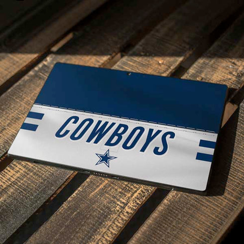 NFL Dallas Cowboys White Striped Surface Pro 7 Skin