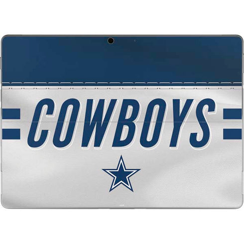 NFL Dallas Cowboys White Striped Surface Pro 9 Skin